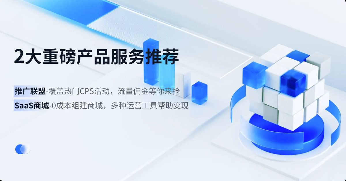 推广联盟与SaaS商城产品服务推荐